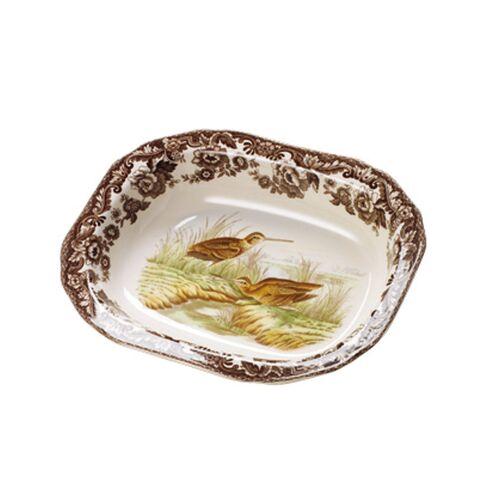 Spode Woodland Open Vegetable Dish 9.5 Inch (Snipe) - Gray