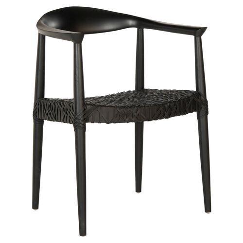 Francesca Armchair - Black | Lounge Chair, Easy Chair - Comfortable, Sturdy, Durable