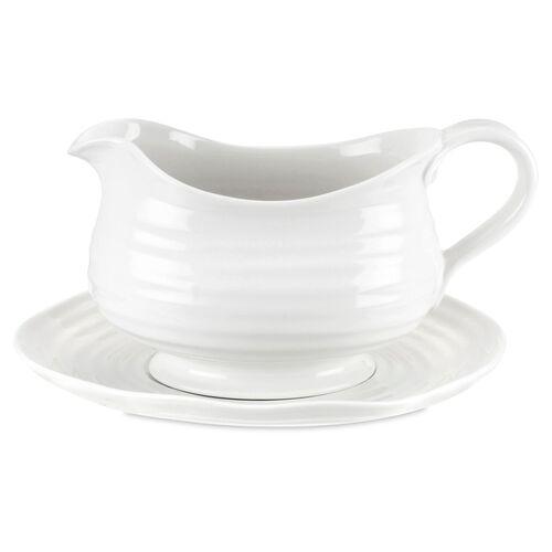 Sophie Conran Gravy Boat & Stand - White - Portmeirion