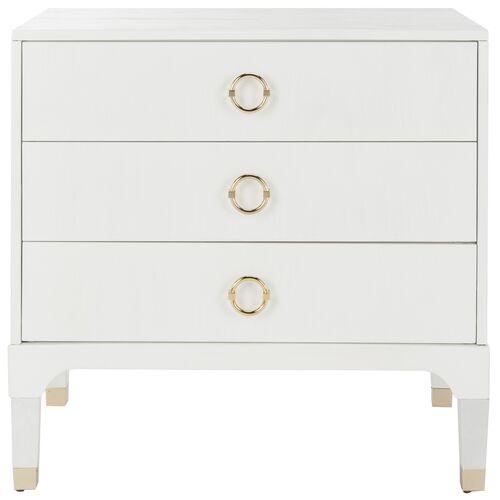 Royce Nightstand | Night Table, Bedside Shelf - White, Offers Convenience, Storage, Organization