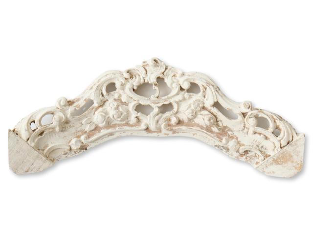 French Whitewash Wall/Over Door Pediment - New England Mercantile