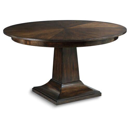 Klein Pedestal Dining Table - Mink | Dinner Table, Family Table - Brown