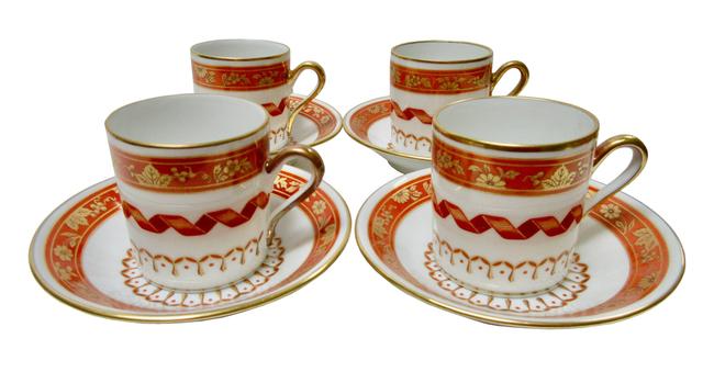 Ginori Italian Gilt Demitasses Set of 4 - The Emporium Ltd. - White