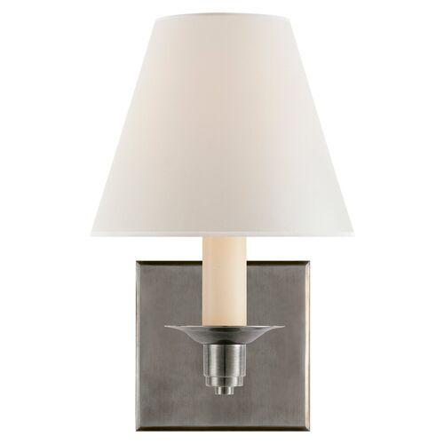 Ralph Lauren Home - Visual Comfort - Evans Single-Arm Sconce - Silver | Wall Fixtures, Wall Lamps - Decorative, Aesthetic