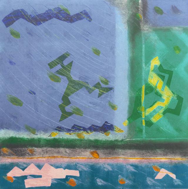 Blue Textile Abstract by Lisa Gerber - McNaught Fine Art