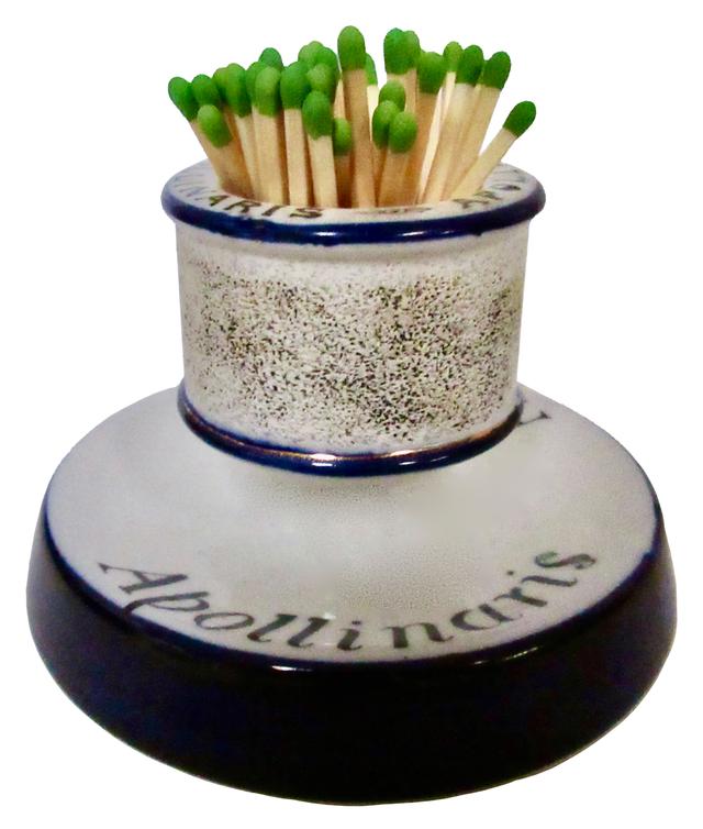 Apollinaris English Match Striker c.1920 - The Emporium Ltd. - Blue