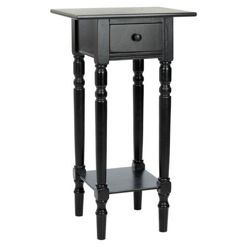 Fiona Nightstand - Black | Night Table, Bedside Shelf, Offers Convenience, Storage, Organization