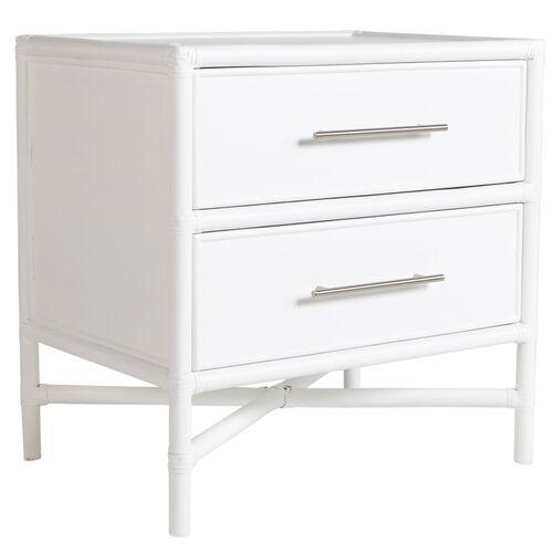 Verona Two-Drawer Nightstand - White | Night Table, Bedside Shelf - 2 Drawers, Offers Convenience, Storage, Organization