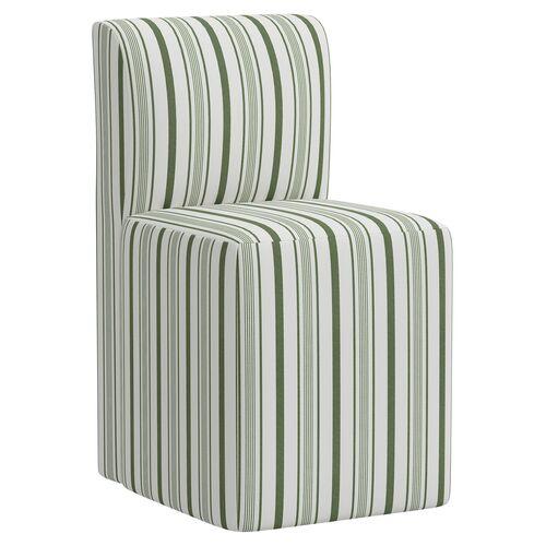 Graham Luli Stripe Dining Chair - Green | Accent Chair, Arm chair