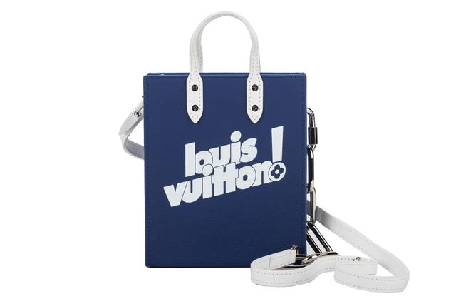 Virgil Abloh Blue Cowhide LV Sac - Vintage Lux