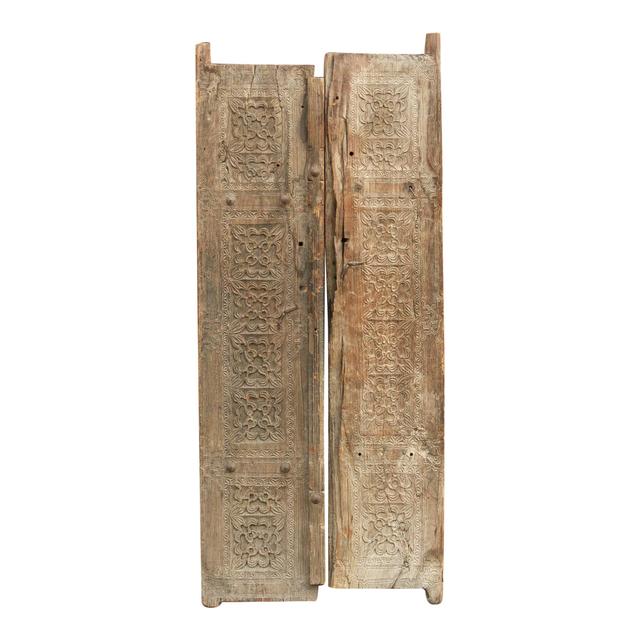 18th Century Swat Valley Carved Doors - de-cor - Brown