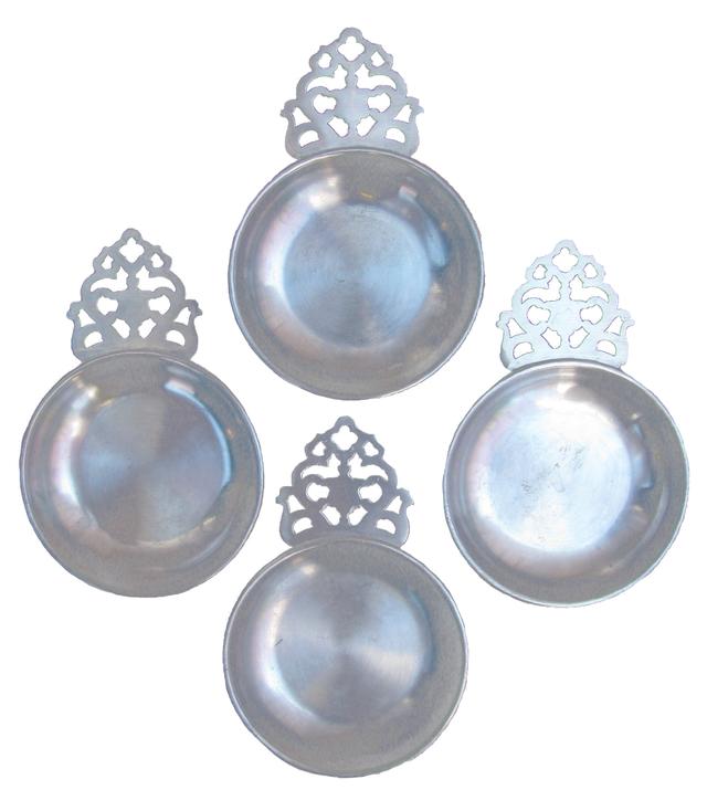 Petite Pewter Tastevins / Porrigers - Set of 4 - Chez Vous - Gray