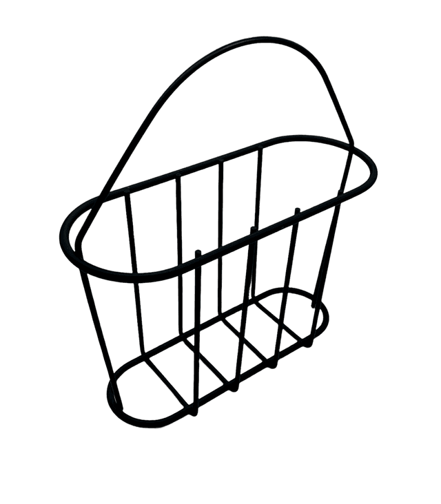 C. 1960s Matte Black Magazine Stand - Pilar Collection