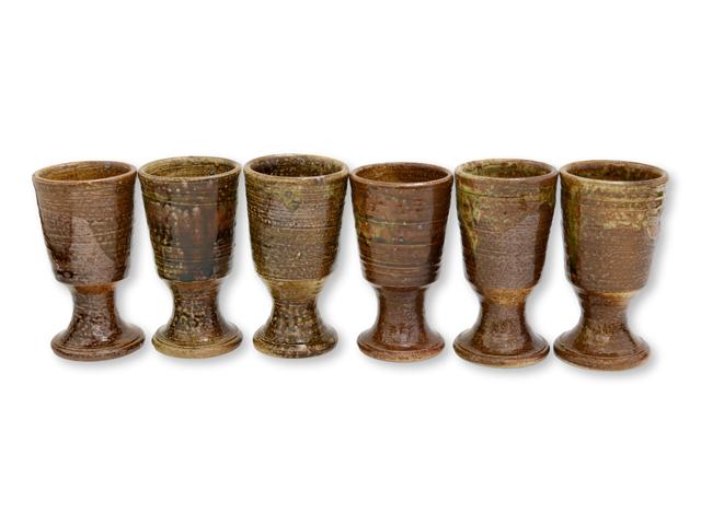 French CafÃ¨ Stoneware Coffee Mazagrans - Rose Victoria - Brown