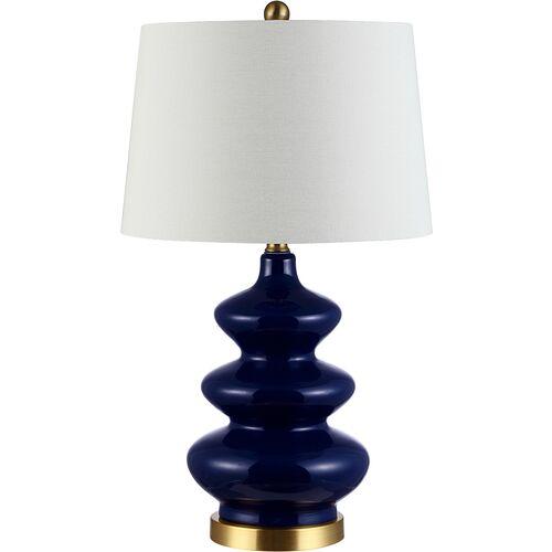 Bria Ceramic Table Lamp | Desk Lamp, Bedside Lamp - Blue