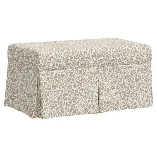Hayworth Pounce Storage Bench - Beige | Couch, Sofa, Settee, Storage Space - Made in The USA