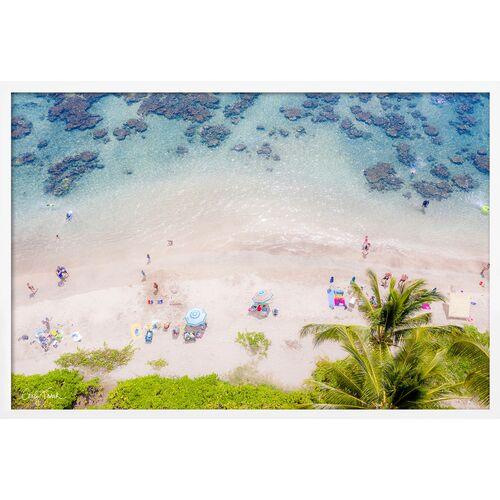 Carly Tabak - On a Beach in Hawaii Photograph - White