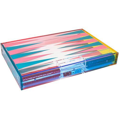 Lucite Backgammon Set - Pink