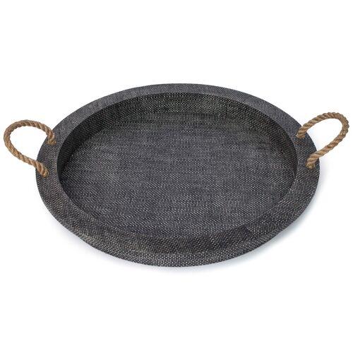 22" Aegean Decorative Tray - Gray - Regina Andrew