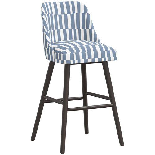Barron Barstool - Jump Stripe - Blue