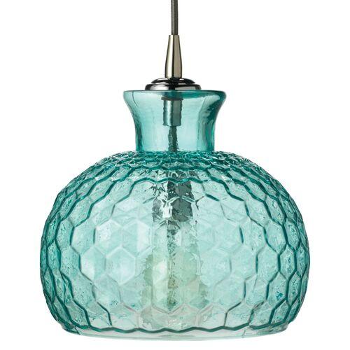 Clark 1-Light Pendant - Aqua - Jamie Young Co. - Blue | Hanging Light, Lanterns - Hardwired - Practical, Aesthetic