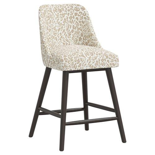 Barron Pounce Counter Stool | Bar Stool, Kitchen Stool - Beige
