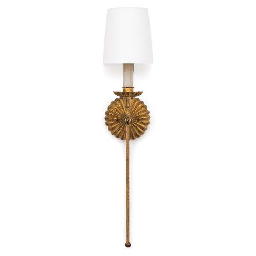 Clove Single Wall Sconce - Antiqued Gold Leaf - Regina Andrew | Wall Fixtures, Wall Lamps - Decorative, Aesthetic