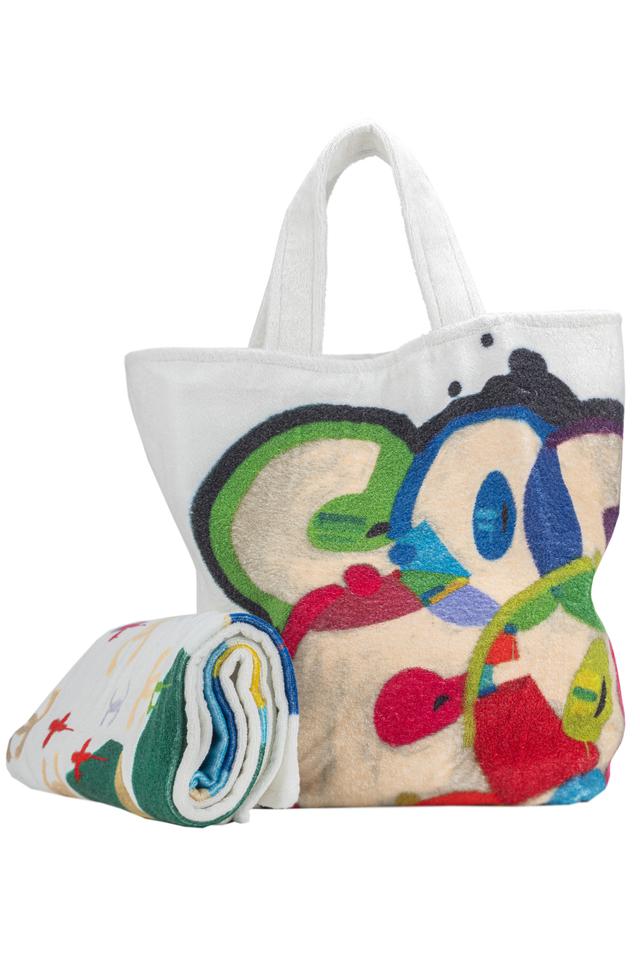 Chanel New White Graffiti Beach Set - Vintage Lux