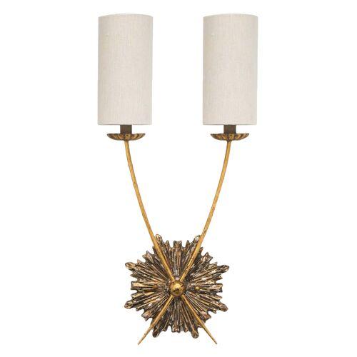 Louis Double Wall Sconce - Antiqued Gold - Regina Andrew | Wall Fixtures, Wall Lamps - Decorative, Aesthetic