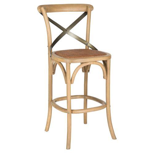 Graham Barstool - Natural/Black - Beige