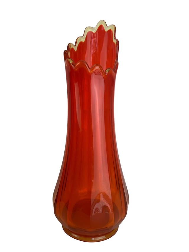 Mid-Century Modern 14" Large-Scale Vase - Eat Drink Home - Red