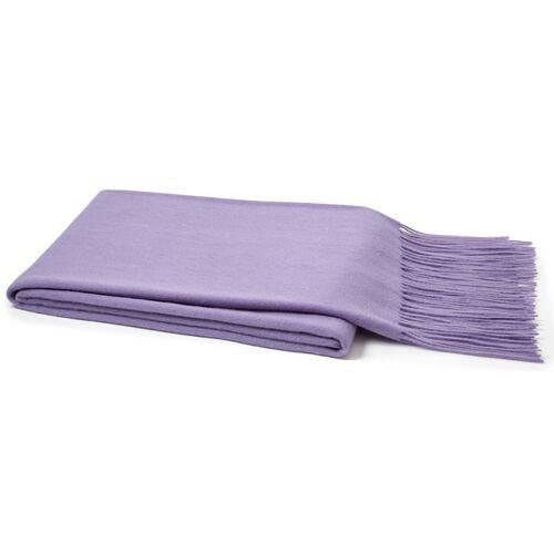 Solid Cashmere Throw - Lavender - Purple - Lightweight, Soft, Warm, Fringed
