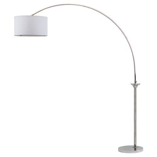 Corona Arc Floor Lamp - Nickel | Tall Lamp, Pole Lamp - Silver - Versatile, Adjustable, Decorative