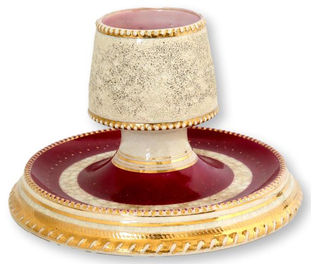 Antique English Match Striker / Holder - Rose Victoria - Gold