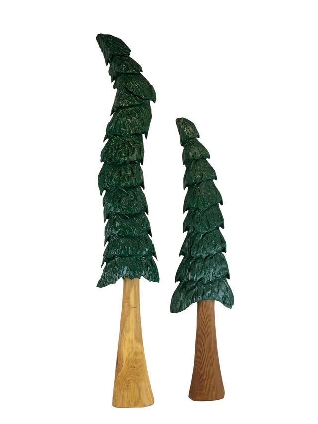 Hand-Made 48" & 36" Christmas Trees - Pr - Eat Drink Home - Green