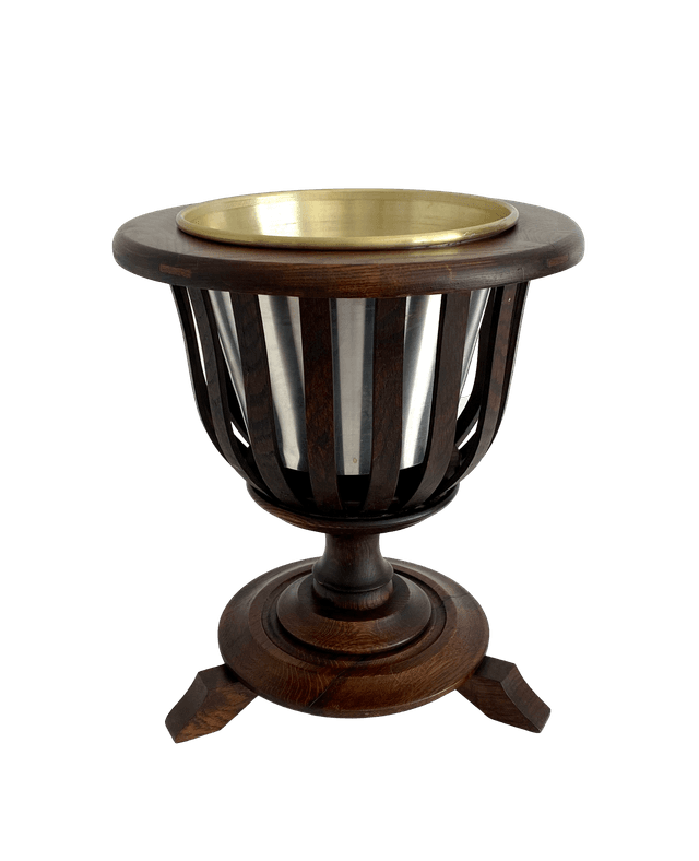 19th C Dutch Oak Ice Bucket Jardinaire - Ballyhoo - brown | Chiller, Cooler