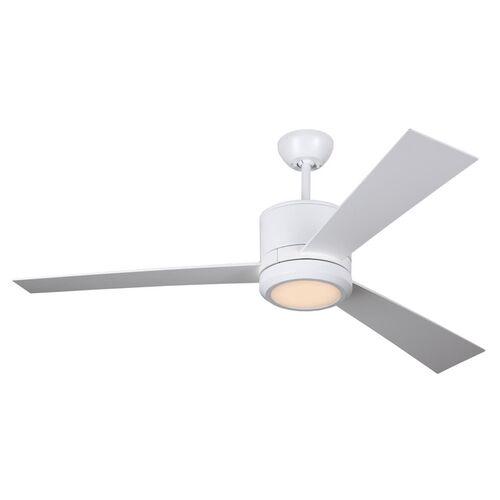 Visual Comfort - Vision Ceiling Fan - Matte White - 3 Blades, Hand-Held Remote Control