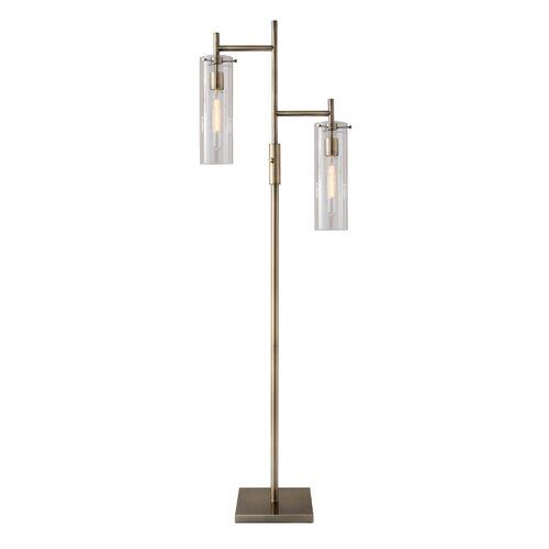 Zayden Floor Lamp - Antique Brass | Tall Lamp, Pole Lamp - Gold - Versatile, Adjustable, Decorative