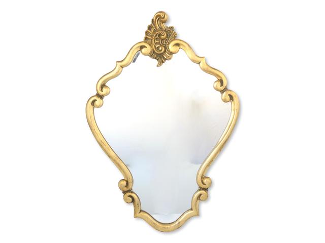 Midcentury Hollywood Regency Wall Mirror - The Queens Landing | Dressing Mirror, Vanity Mirror - Gold - Functional, Aesthetic