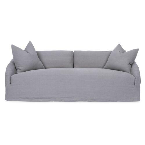 Reilly Slipcover Sofa - Light Gray Linen - Community | Couch, Settee - Comfortable, Durable