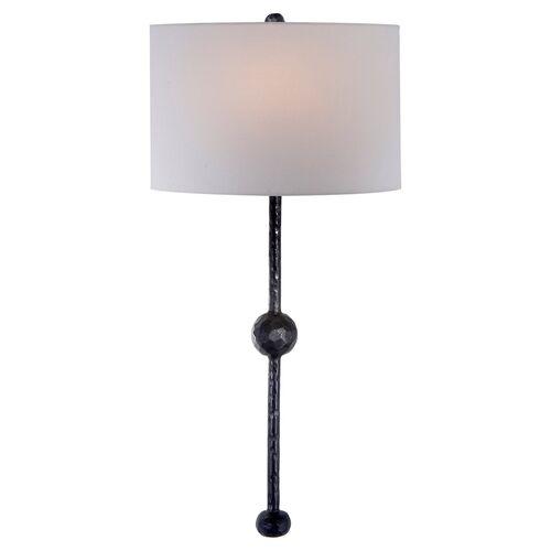 Visual Comfort - Carey Rail Sconce - Aged Iron - Black | Wall Fixtures, Wall Lamps - Decorative, Aesthetic