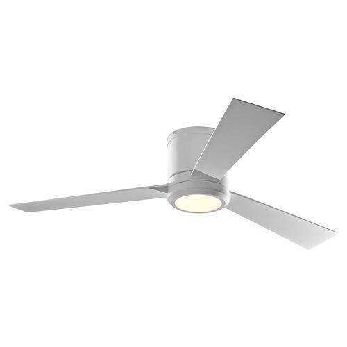Visual Comfort - Clarity LED Ceiling Fan - Matte White - 3 Blades - 3 Blades, Energy Efficient