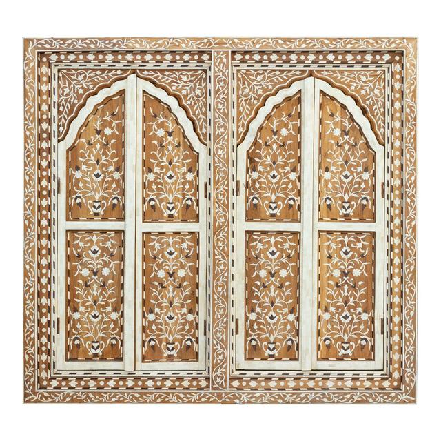 Royal Mibrab Marquetry Window Panel - de-cor - Brown