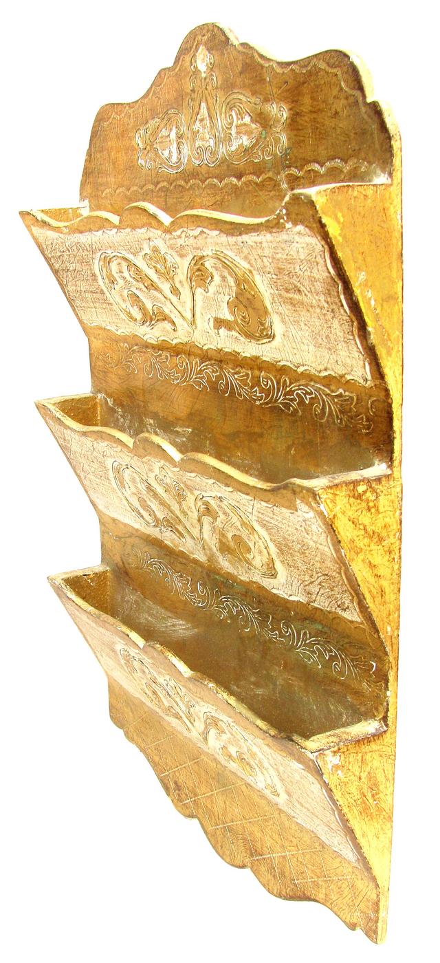 Italian Florentine Letter / Mail Sorter - Chez Vous - Gold