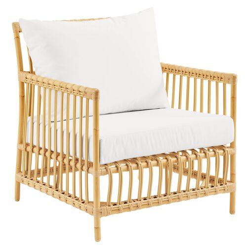 Caroline Outdoor Lounge Chair - Natural/White - Sika Design