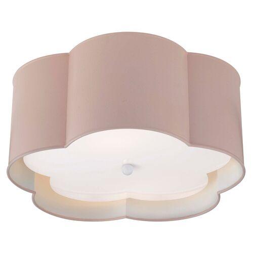 Visual Comfort - Bryce Medium Flush Mount - Pink | Ceiling Mount, Flush Fixture, Hardwired, Ideal For Entryway, Hallway, Bedroom