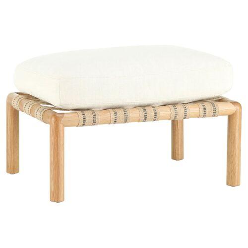 Flannery Footstool - Ivory - Kim Salmela - Handcrafted