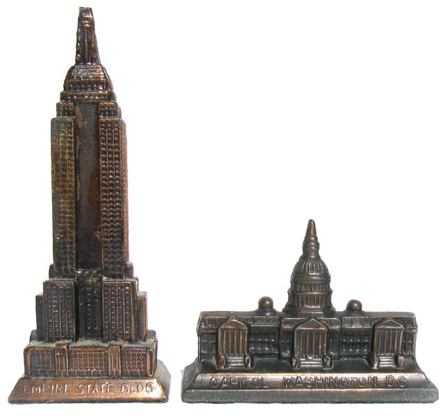 NYC & Washington DC Monument Models - Set of 2 - Chez Vous - Brown