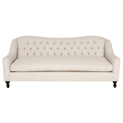 Waverly Tufted Performance Sofa - Crypton - Kim Salmela - Handcrafted | Couch, Settee - Ivory - Comfortable, Durable