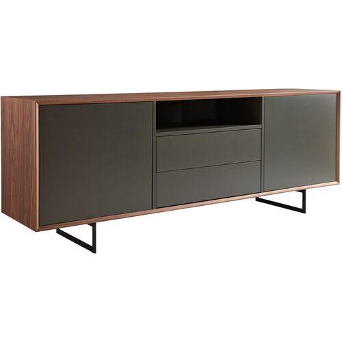 Cooper 78" Sideboard - Walnut/Gray - Brown | Console, Cupboard, Buffet - Ideal Storage, Decor